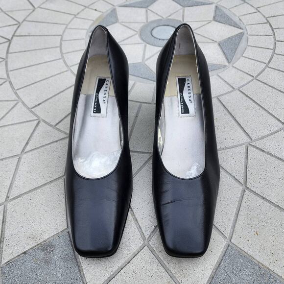 Caressa Classic Leather Comfort Pumps Heels 8.5W - Picture 3 of 13